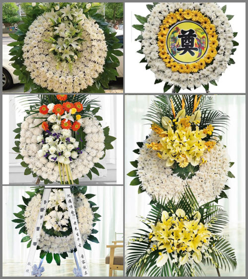 浙江省丽水遂昌县妙高街道古院村花圈速递